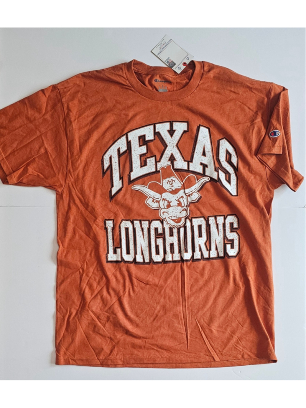 Men's Champion Texas Longhorns Graphic T-Shirt Orange Size L